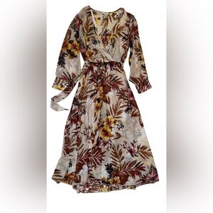 En Focus Studio Floral long dress ,transparent on top